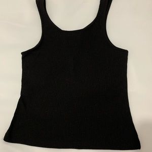 Cotton On Black Ribbed Tank Top Size XS